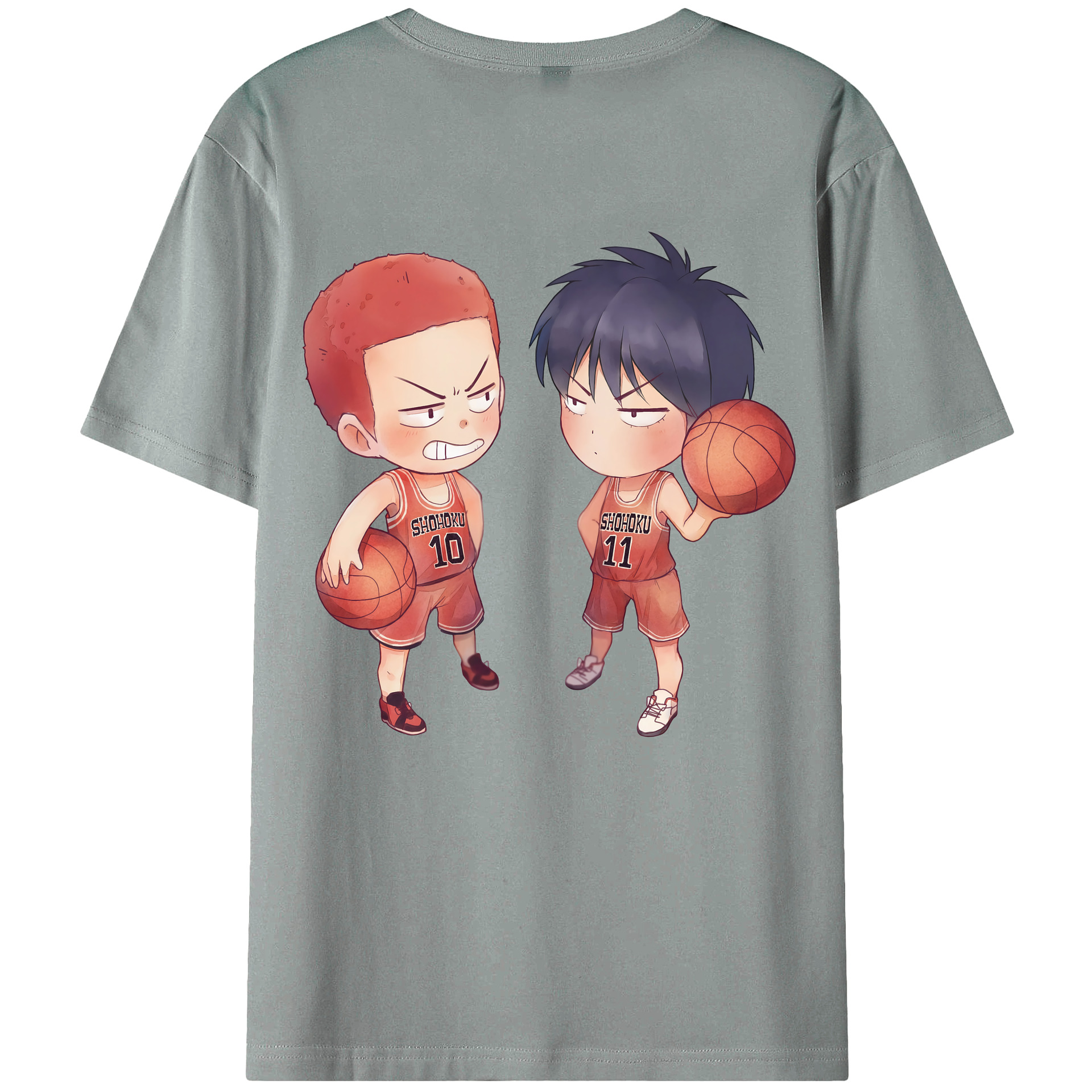 （画像用） SLAM DUNK／スラムダンク 綿100％ メンズ半袖Tシャツ（バックプリント） 通気性